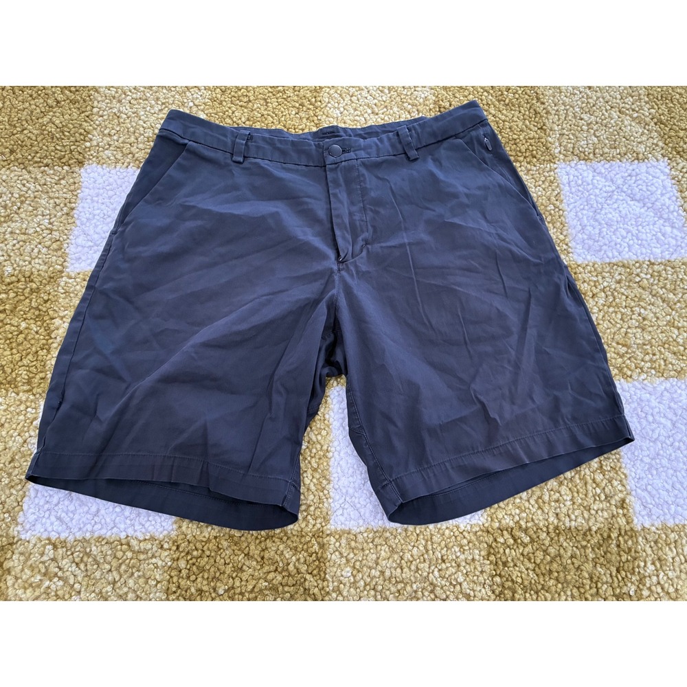 Lululemon Commission Short 9 Mens 32 Navy Blue Chino Style Technical Shorts